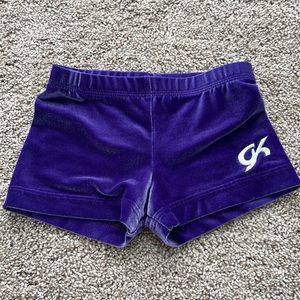 GK Velvet Mini Workout Shorts (CM) Purple (EUC)